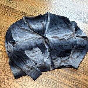 G/FORE Navy Gradient Wool Cardigan, M